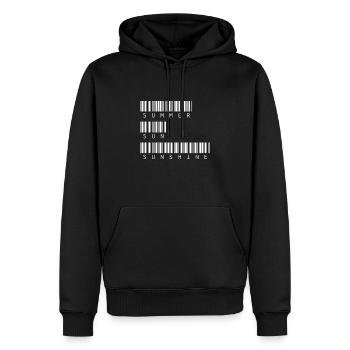 Soleil d’été Soleil Sommer Sonne Sonnenschein - Sweat à capuche Premium bio Homme - noir - Devant - Nico (187cm)