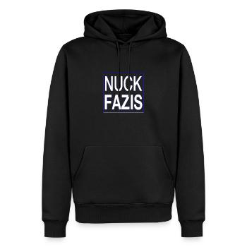 NUCK FAZIS - Männer Premium Bio Hoodie - Schwarz - Vorne - Nico (187cm)