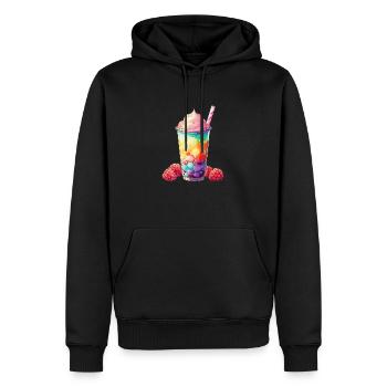 Colorfull Bubble Tea - Sweat à capuche Premium bio Homme - noir - Devant - Nico (187cm)