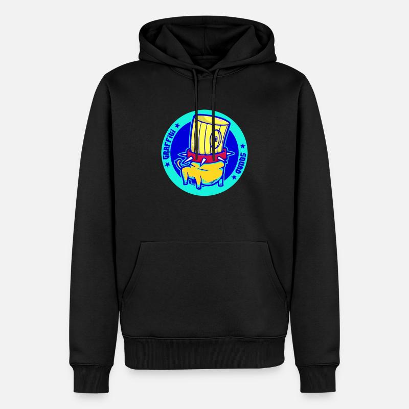 Escouade Graffiti 7 - Sweat à capuche Premium bio Homme - noir