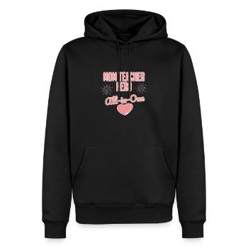 Maman Papa Enseignant École à la maison Étudiant Love Education - Sweat à capuche Premium bio Homme - noir - Devant - Nico (187cm)