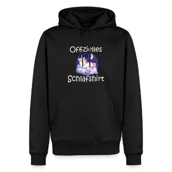 Offizielles Schlafshirt Unicorn - Männer Premium Bio Hoodie - Schwarz - Vorne - Nico (187cm)