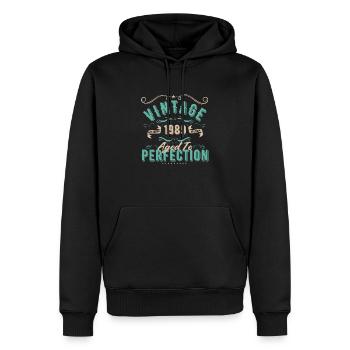 Jahrgang 1989 - 1989 Geburtstagsgeschenk - Männer Premium Bio Hoodie - Schwarz - Vorne - Nico (187cm)