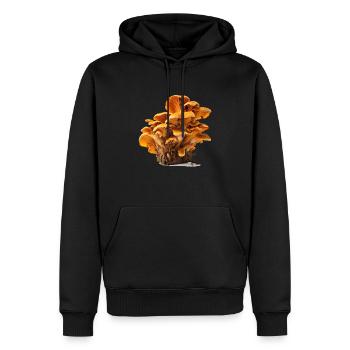 Les champignons sont de toutes les couleurs et de toutes les tailles - Sweat à capuche Premium bio Homme - noir - Devant - Nico (187cm)
