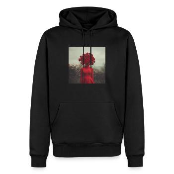 Roses - Sweat à capuche Premium bio Homme - noir - Devant - Nico (187cm)