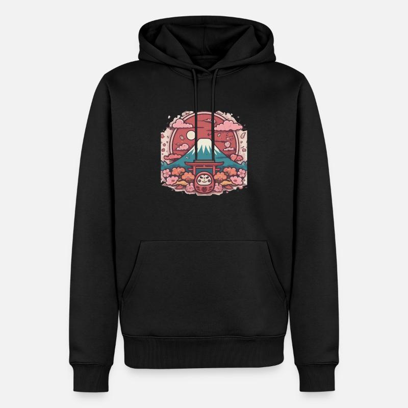 Japan - Männer Premium Bio Hoodie - Schwarz