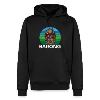 Barong Bali Tiermaskentanz Mythischer Löwe - Männer Premium Bio Hoodie - Schwarz - Vorne - Nico (187cm)