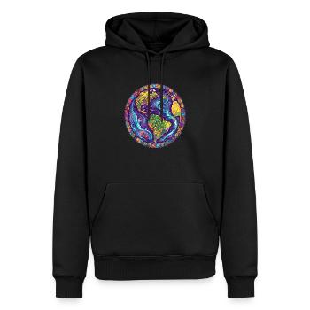 Unser Planet Erde - Männer Premium Bio Hoodie - Schwarz - Vorne - Nico (187cm)