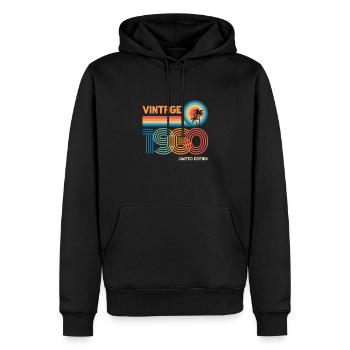 Vintage 1960 limited edition - Sweat à capuche Premium bio Homme - noir - Devant - Nico (187cm)