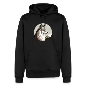 Fuchs im Kreis - Männer Premium Bio Hoodie - Schwarz - Vorne - Nico (187cm)
