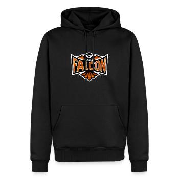 Fly As A Falcon - Red Brick - Men’s Premium Organic Hoodie - black - Front - Nico (187cm)