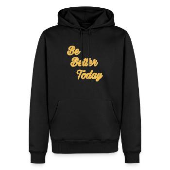 BBTD Text - Men’s Premium Organic Hoodie - black - Front - Nico (187cm)