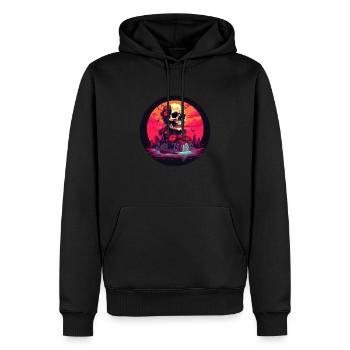 Crâne dans les mers du Sud - Sweat à capuche Premium bio Homme - noir - Devant - Nico (187cm)