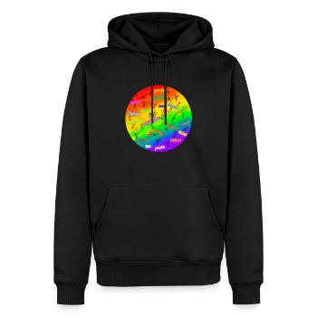 LGBTQIA+ Pride Design - Männer Premium Bio Hoodie - Schwarz - Vorne - Nico (187cm)