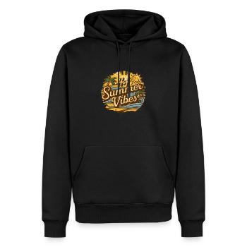 Hof an der Saale Oberfranken Summer Shirt Retro - Männer Premium Bio Hoodie - Schwarz - Vorne - Nico (187cm)