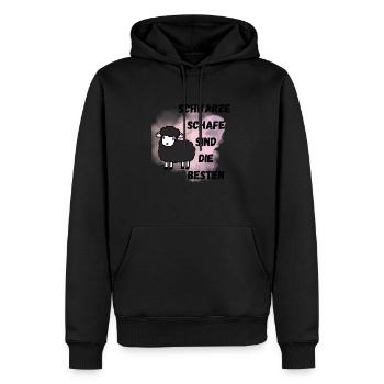Schwarze Schafe sind die besten - Männer Premium Bio Hoodie - Schwarz - Vorne - Nico (187cm)