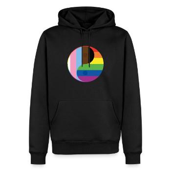 Pride and Proud like Yin and Yang - Männer Premium Bio Hoodie - Schwarz - Vorne - Nico (187cm)