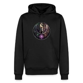 Balance der Mächte - Männer Premium Bio Hoodie - Schwarz - Vorne - Nico (187cm)
