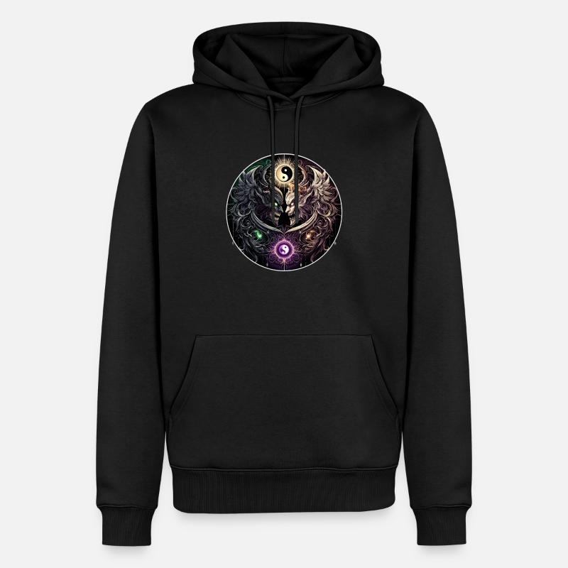 Équilibre des pouvoirs - Sweat à capuche Premium bio Homme - noir