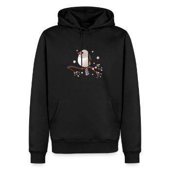 Niedlicher knolliger Zebrafink - Männer Premium Bio Hoodie - Schwarz - Vorne - Nico (187cm)