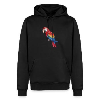 Farbenfroher Ara In Lebendiger Pracht - Männer Premium Bio Hoodie - Schwarz - Vorne - Nico (187cm)