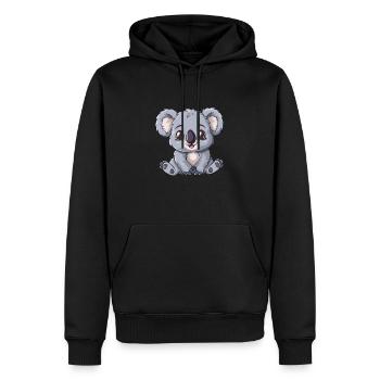 Amis amoureux des animaux koala mignons - Sweat à capuche Premium bio Homme - noir - Devant - Nico (187cm)