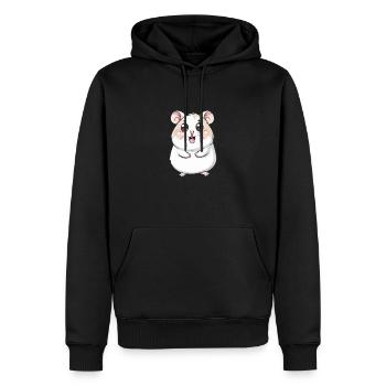 Niedlicher Hamster Zeichentrickfigur - Männer Premium Bio Hoodie - Schwarz - Vorne - Nico (187cm)