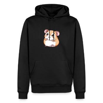 Entzückender Kawaii Hamster für Dich - Männer Premium Bio Hoodie - Schwarz - Vorne - Nico (187cm)