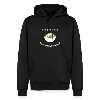 Gleich ham' wa den Salat Lustiger Spruch Meme - Männer Premium Bio Hoodie - Schwarz - Vorne - Nico (187cm)