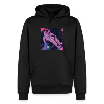 80er Jahre Anime Mädchen beruhigender hochwertiger Modedruck - Männer Premium Bio Hoodie - Schwarz - Vorne - Nico (187cm)