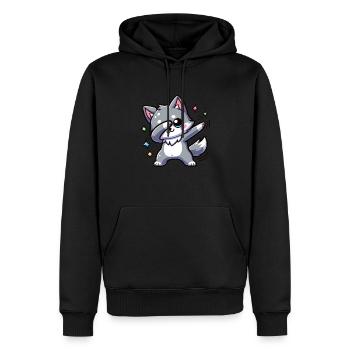 Süßer kleiner Wolf - Männer Premium Bio Hoodie - Schwarz - Vorne - Nico (187cm)
