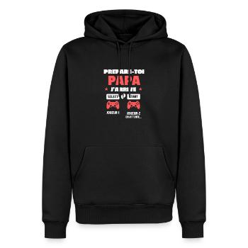 Future Dad Gamers Humor Pregnancy - Men’s Premium Organic Hoodie - black - Front - Nico (187cm)