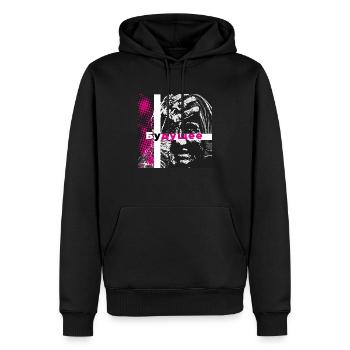 Future #6 - Sweat à capuche Premium bio Homme - noir - Devant - Nico (187cm)