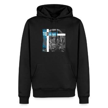 Future #14 - Sweat à capuche Premium bio Homme - noir - Devant - Nico (187cm)