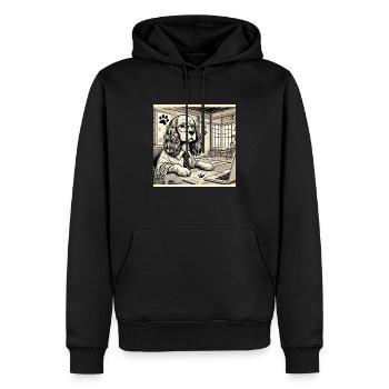 Japan Ukijo e Style Bureau Cocker Spaniel - Sweat à capuche Premium bio Homme - noir - Devant - Nico (187cm)