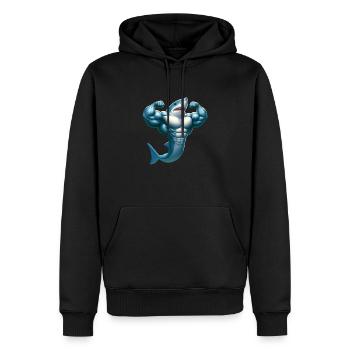 Awesome Shark - Men’s Premium Organic Hoodie - black - Front - Nico (187cm)