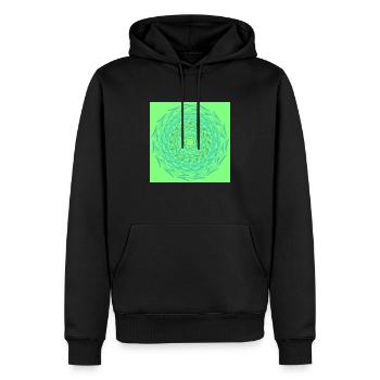 Green Circle Web - Men’s Premium Organic Hoodie - black - Front - Nico (187cm)