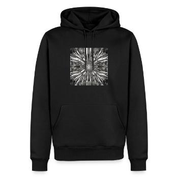 mirroir cassé - Sweat à capuche Premium bio Homme - noir - Devant - Nico (187cm)