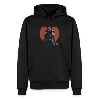 Samurai - Men’s Premium Organic Hoodie - black - Front - Nico (187cm)