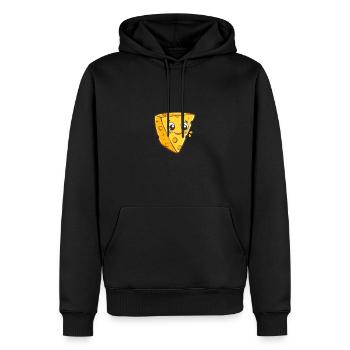 Fromage Happy Lined - Sweat à capuche Premium bio Homme - noir - Devant - Nico (187cm)