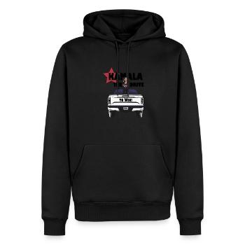 Kamala, der Weg zum Sieg - Männer Premium Bio Hoodie - Schwarz - Vorne - Nico (187cm)