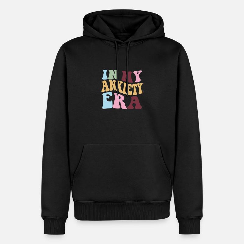 anxiety era - Männer Premium Bio Hoodie - Schwarz