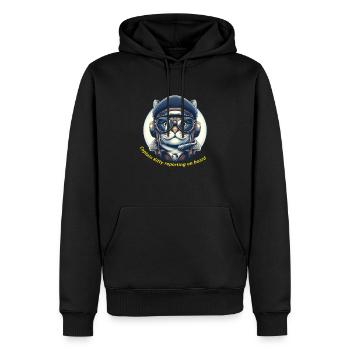 Soft Kitty Gifts - Men’s Premium Organic Hoodie - black - Front - Nico (187cm)