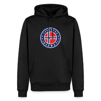Fosnavåg Norvège - Sweat à capuche Premium bio Homme - noir - Devant - Nico (187cm)