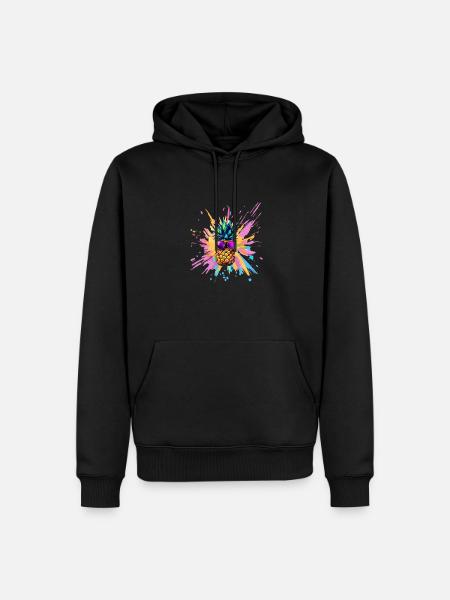 pineapple - Männer Premium Bio Hoodie - Schwarz