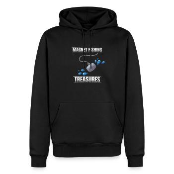 Magnetfischen - Männer Premium Bio Hoodie - Schwarz - Vorne - Nico (187cm)