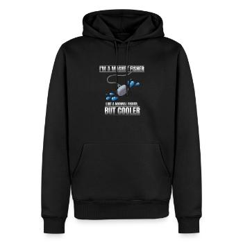 Ich bin ein Magnetfischer - Männer Premium Bio Hoodie - Schwarz - Vorne - Nico (187cm)