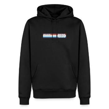 Retro 1938 Limitierte Auflage - Männer Premium Bio Hoodie - Schwarz - Vorne - Nico (187cm)
