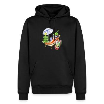 A chili Christmas at the beach - Men’s Premium Organic Hoodie - black - Front - Nico (187cm)