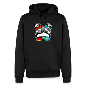 Kasachen Deutschland Kasachstan - Männer Premium Bio Hoodie - Schwarz - Vorne - Nico (187cm)